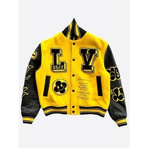 Louis Vuitton Black & Yellow Varsity Jacket